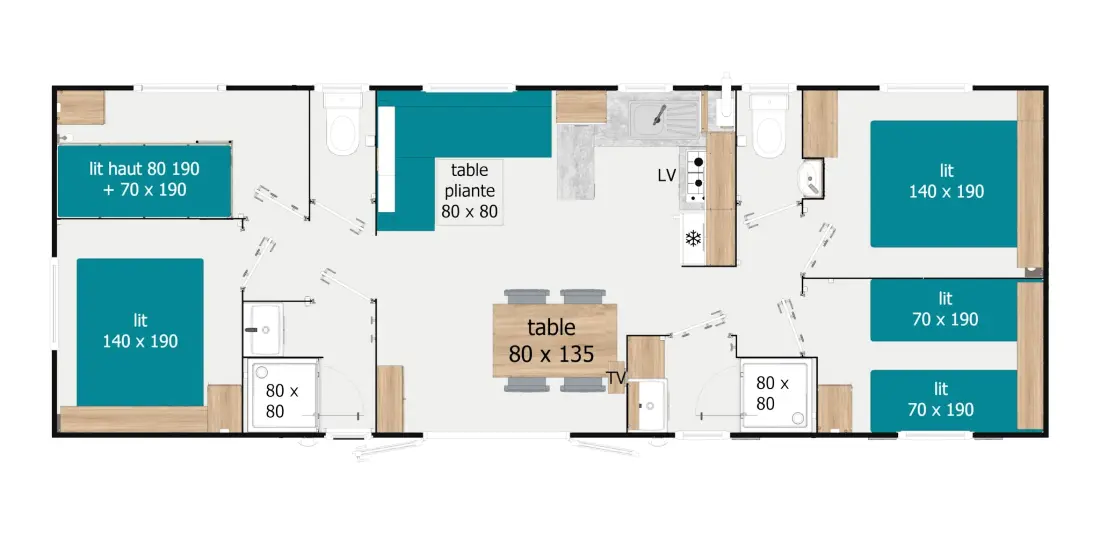 Mobil Home XXL - Les Pins Útvonalterv