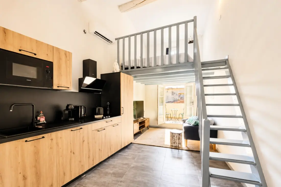 Apartman terasz a városközpontban
