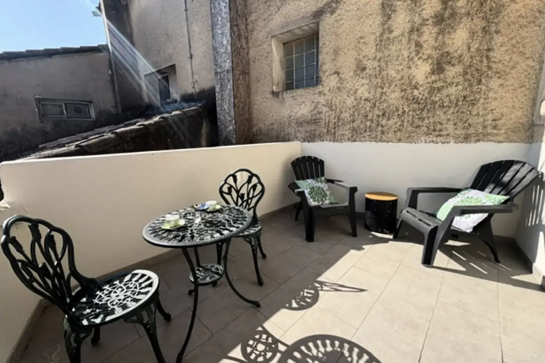 Apartman terasz a városközpontban