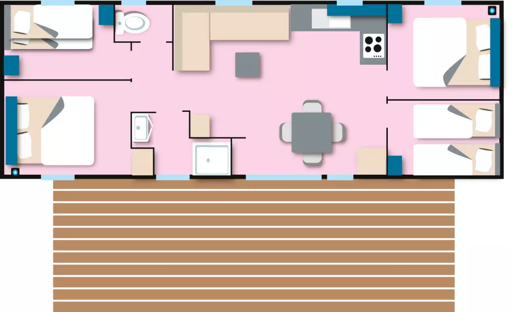 Airotel Camping La Roseraie Útvonalterv