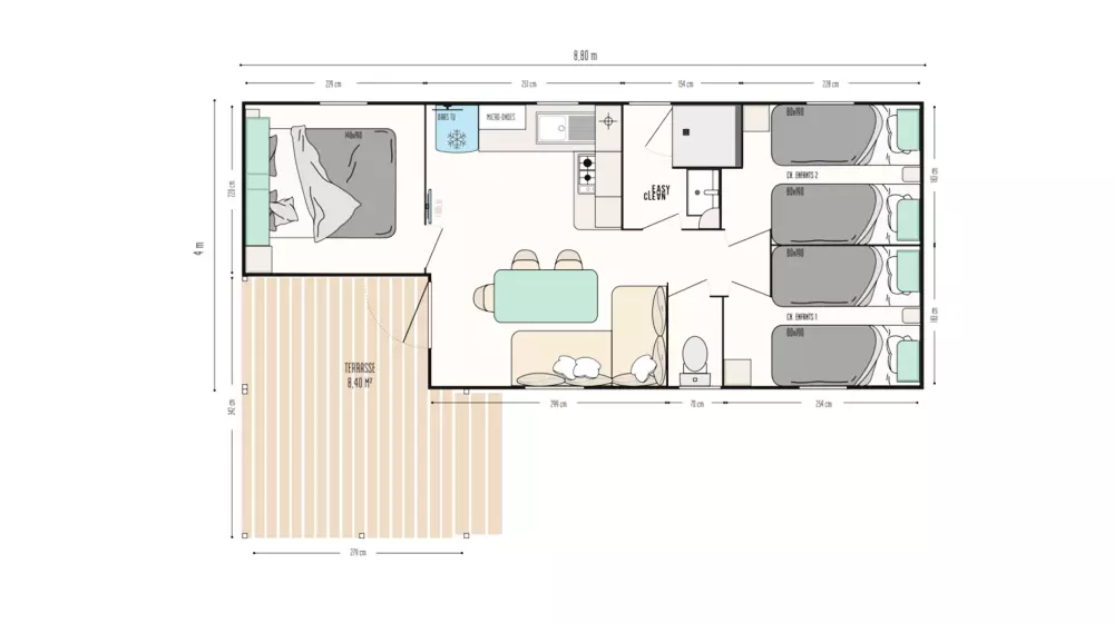 Airotel Camping La Roseraie Útvonalterv