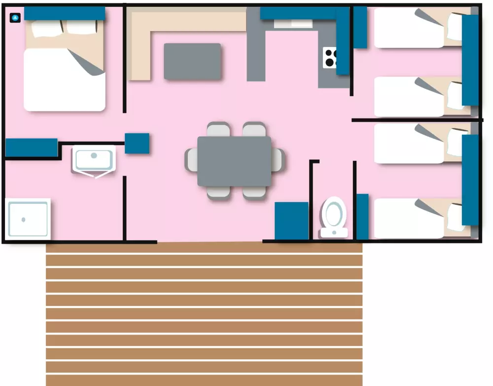 Airotel Camping La Roseraie Útvonalterv