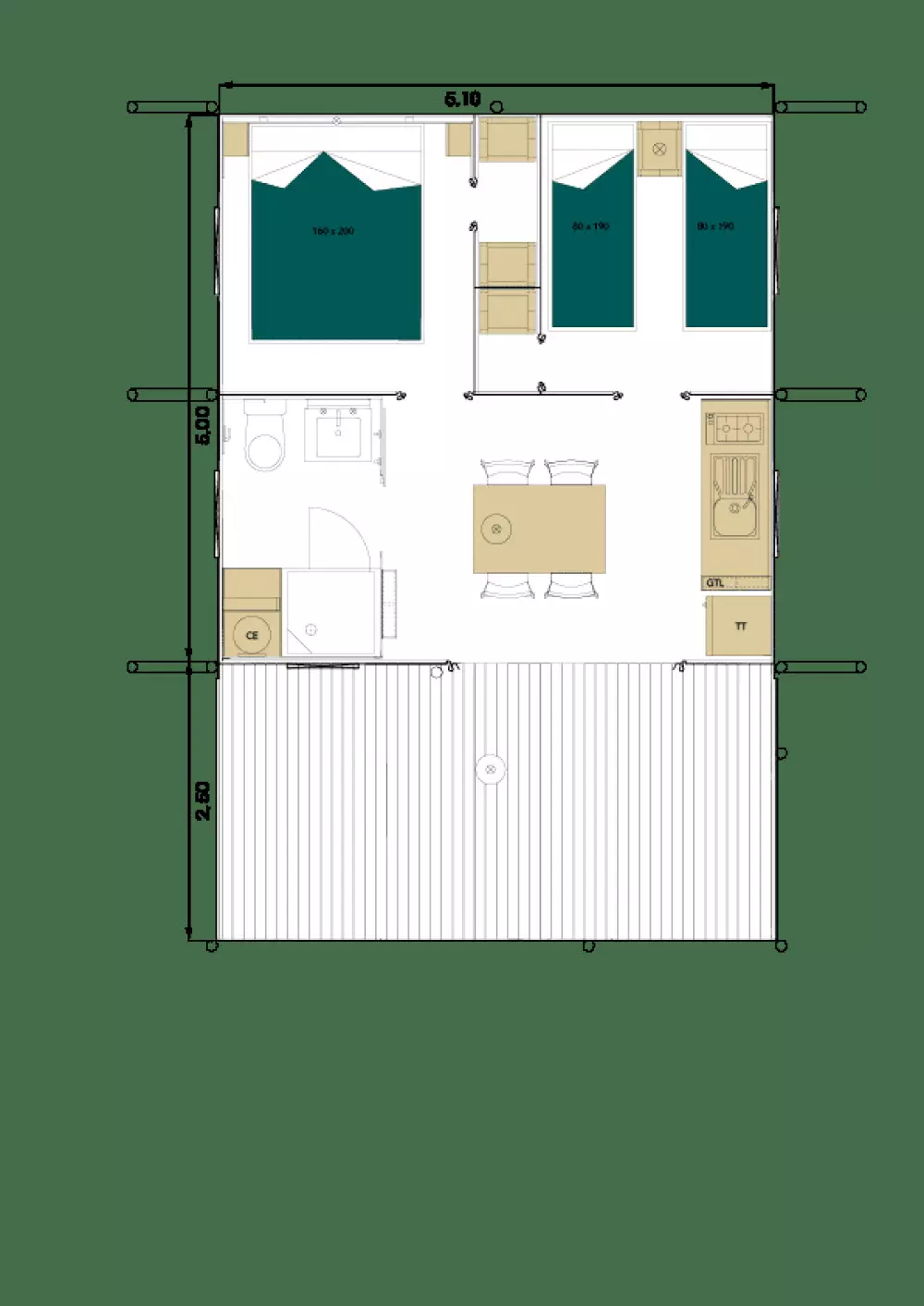 Airotel Camping La Roseraie Útvonalterv