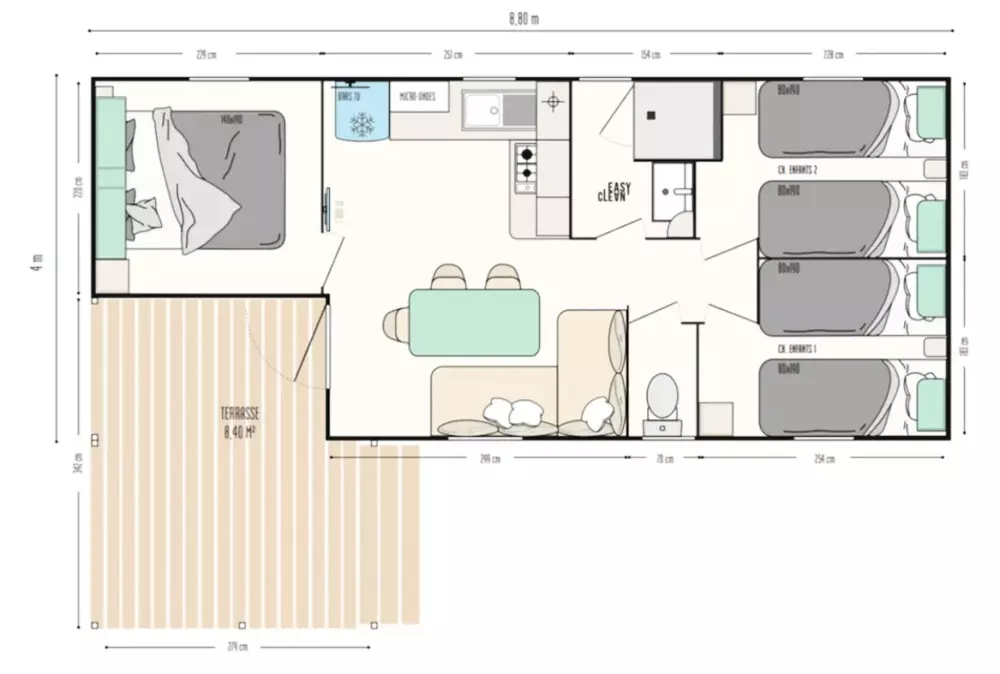 Airotel Camping La Roseraie Útvonalterv