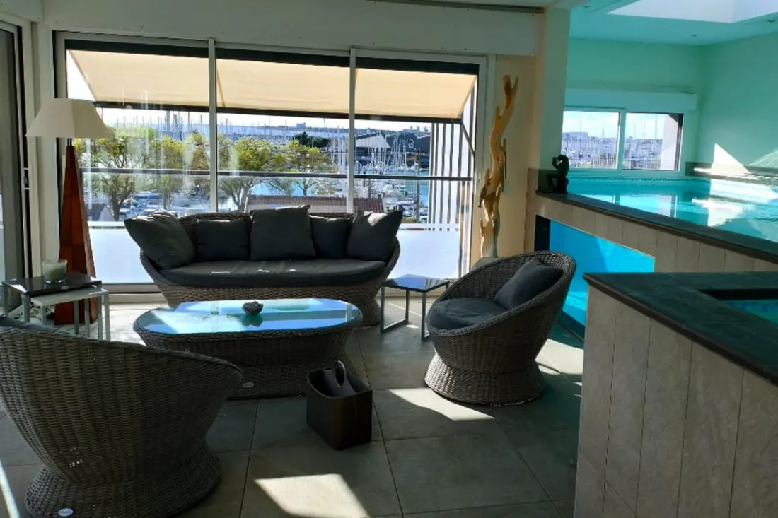Vista mare del tetto eccezionale con piscina privata