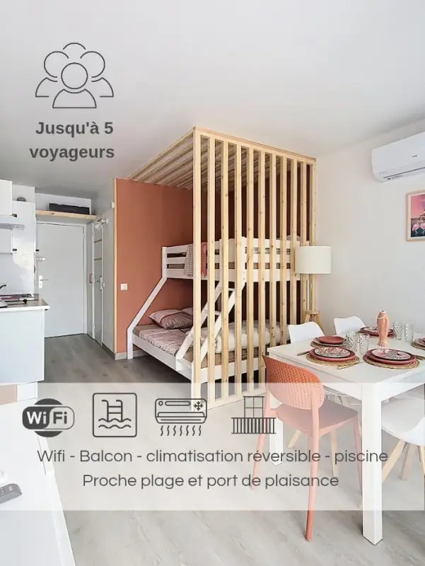 Residence Gardens Du Port B1019 - Studio Rdc, Clim, Loggia, Parkolás, Wi-Fi, úszómedence