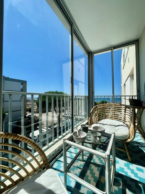 Le Neptune: T2 Terrace Sea View, Beach by Foot, Parkolás