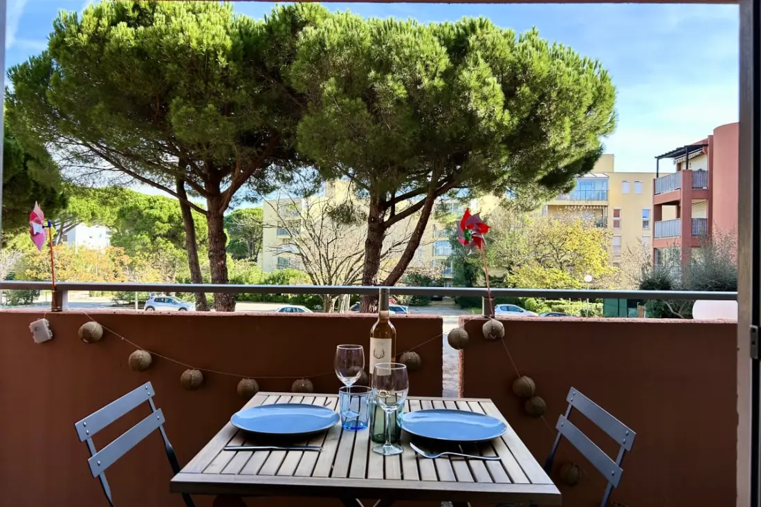 Residence Charmerende T2 aircondition med terrasse og parkering 600 M De La Plage