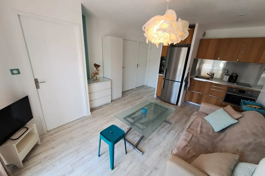 Résidence T2 légkondicionált felújított • Grand Jardin • nyugodt • 10 Min Beach
