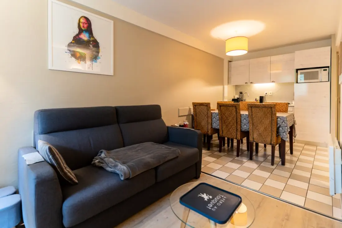 Residence apartman 2 szoba Cabin 6 személy medencével, tenisz, parkoló ingyenes 217