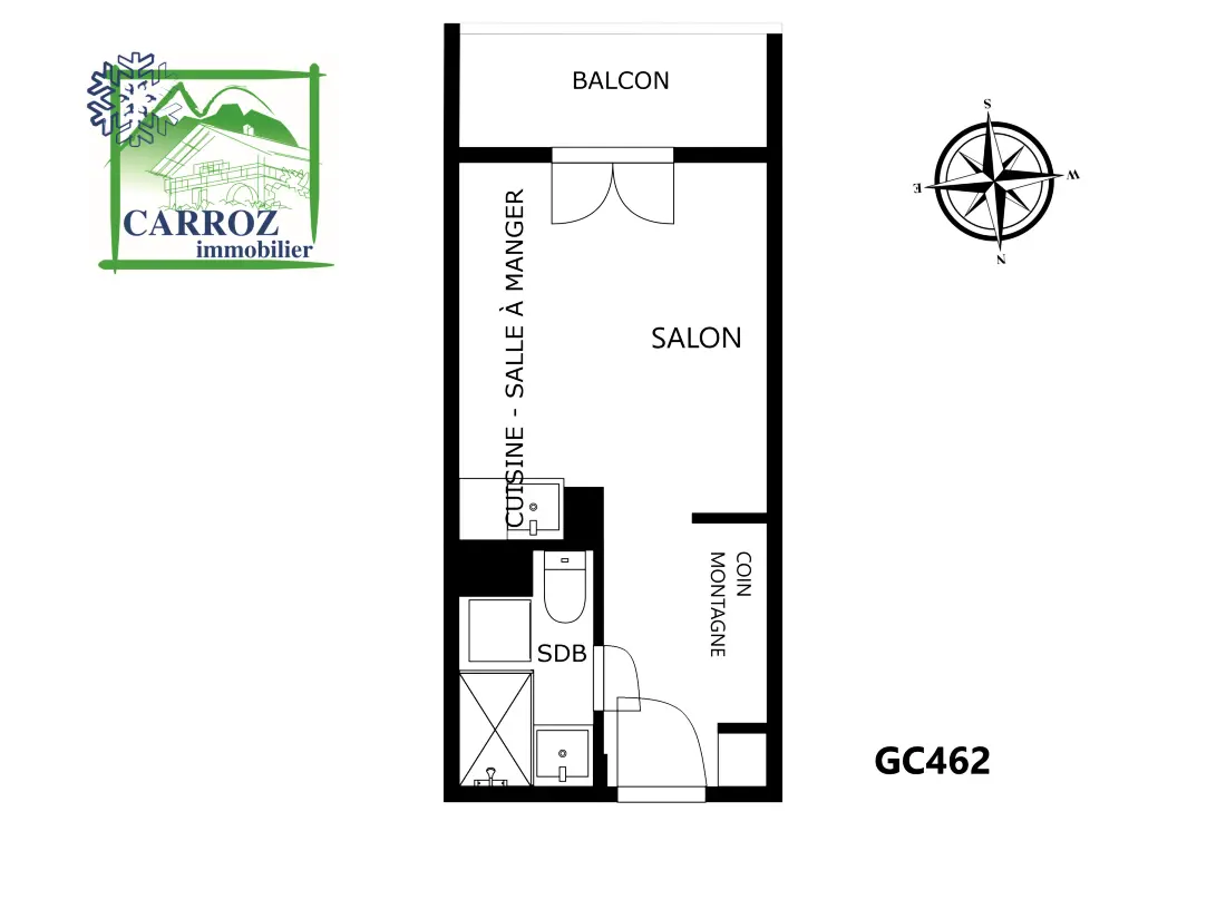 Stúdió Les Carroz-d'Arâchesben