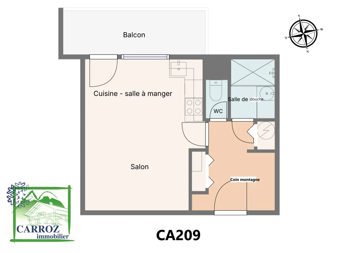 Studio à Les Carroz-d'Arâches