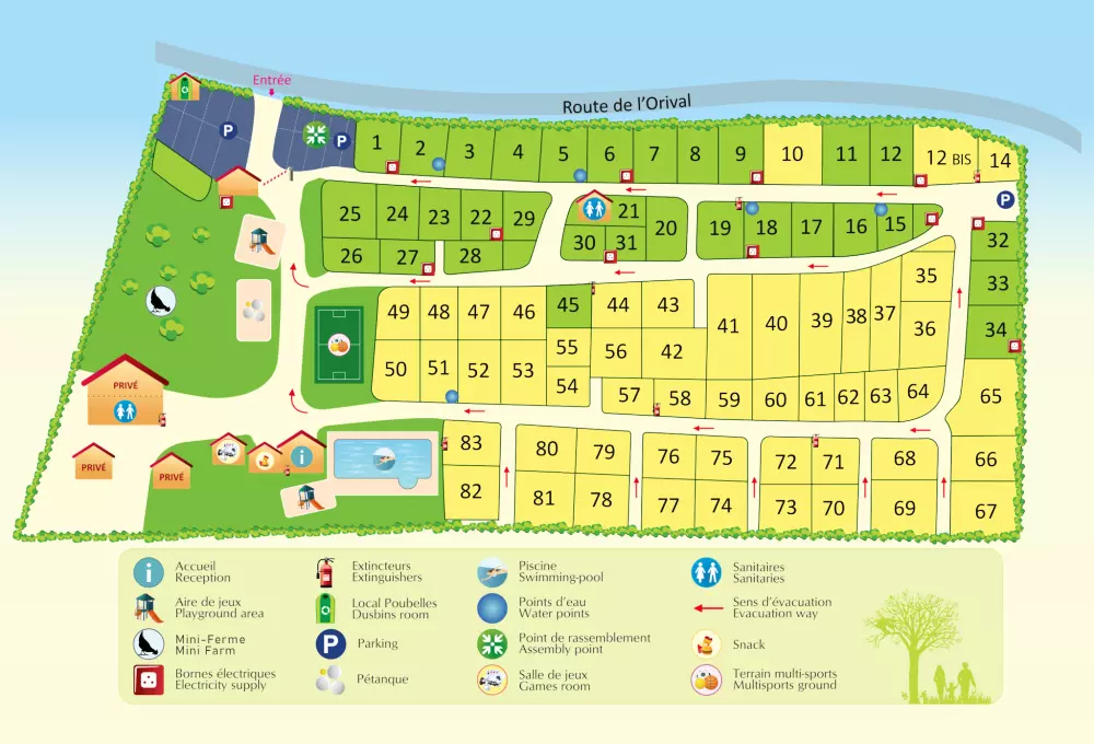 Camping de l'Orival3 Sterren★★★