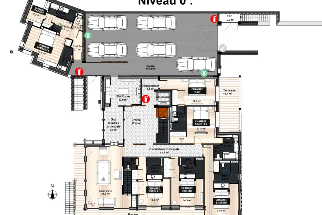 Lodge Les Murailles Chalet Alpin Kivételes 800m2 Manigod / La Clusazaz