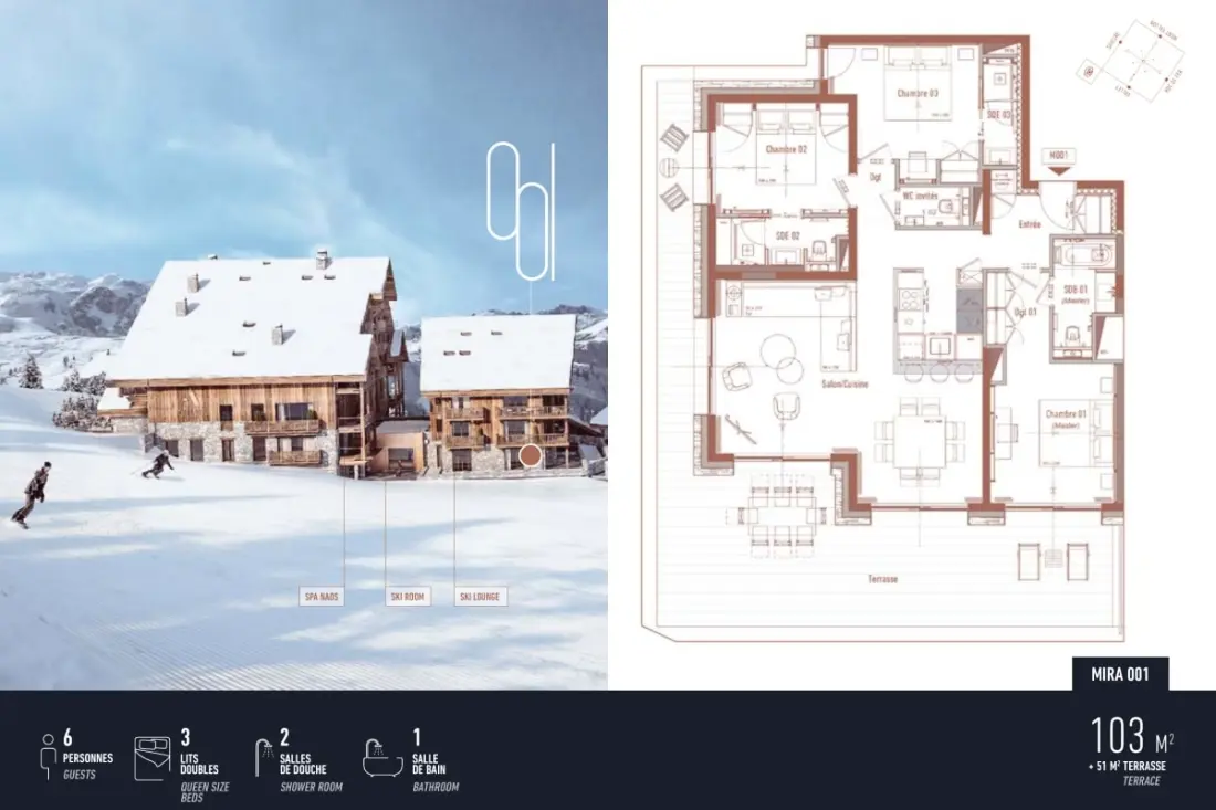 Antares Mira 001 - Deluxe Ski-in/ski-out Apartman