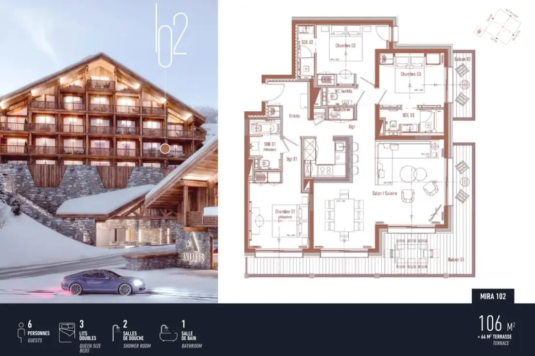 Antares Mira 102 - Luxus Apartman Ski In/ski Kimenet