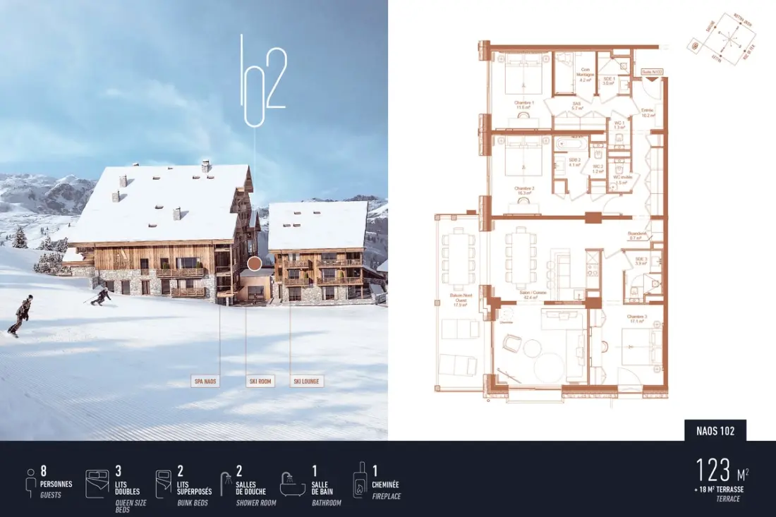 Antares Naos 102 - Luxus apartman Ski In/ski Kimenet
