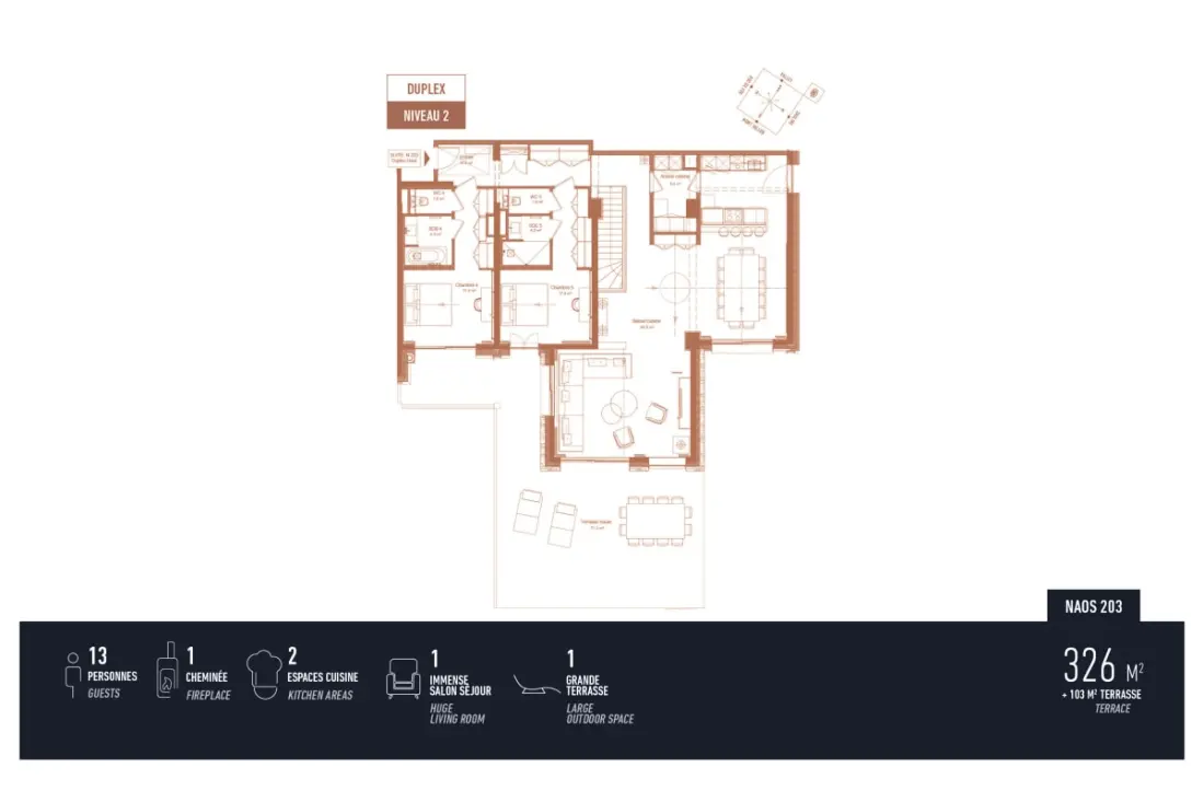 Antares Naos 203d - Luxury Duplex Ski In/ski Kimenet