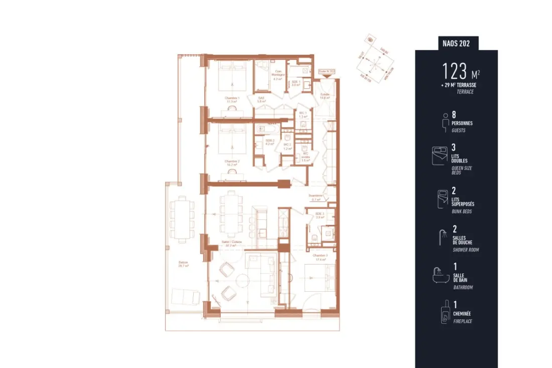Antares Naos 203d - Luxury Duplex Ski In/ski Kimenet