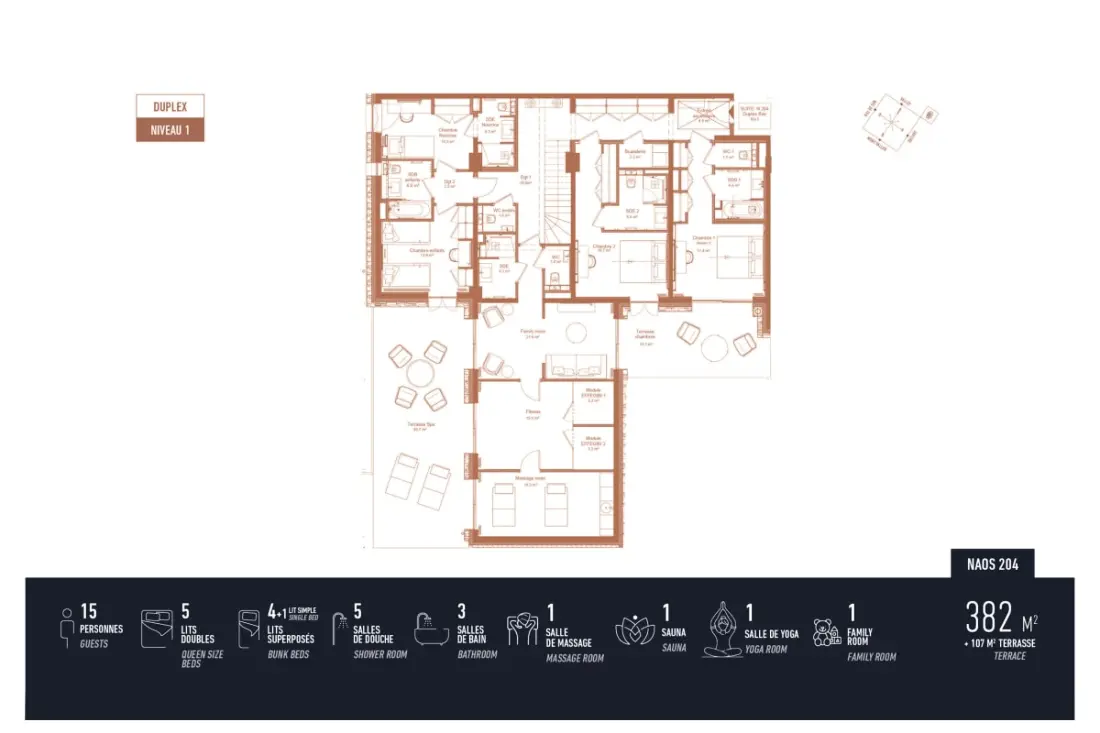 Antares Naos 204d - Luxury Duplex Ski In/ski Kimenet