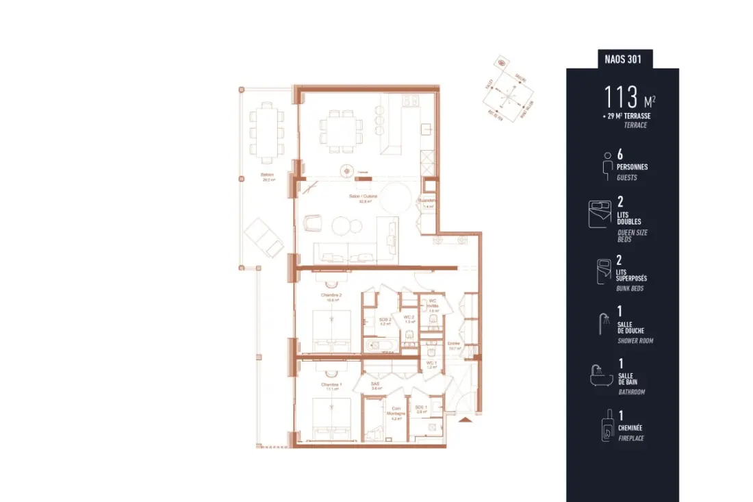 Antares Naos 301 - Luxury Apartment Ski In/ski Kimenet