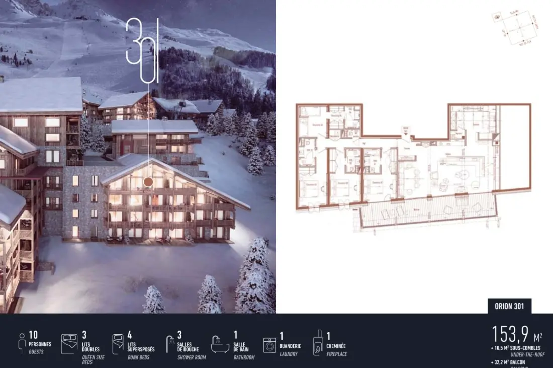 Antares Orion 301 - Sublime Apartman Penthouse Ski In/ski Kimenet
