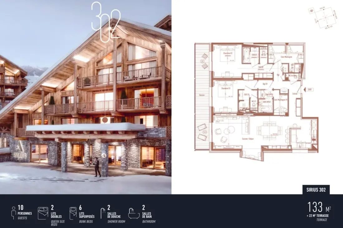 Antares Sirius 302 - Családi apartman Ski In/ski Kimenet