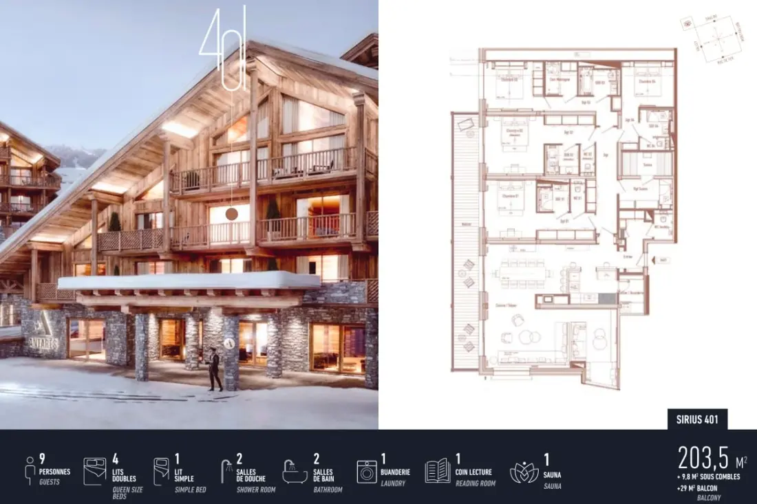 Antares Sirius 401 - Tágas Ski In/ski Kiadó apartman