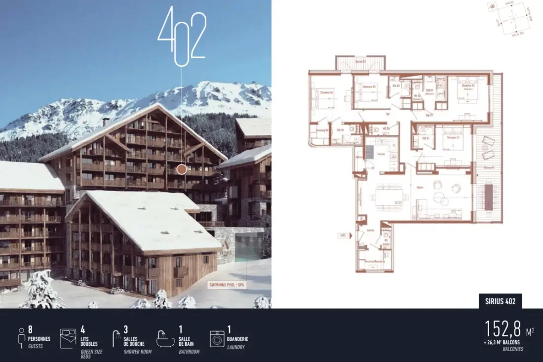 Antares Sirius 402 - Tágas Ski In/ski Kiadó apartman