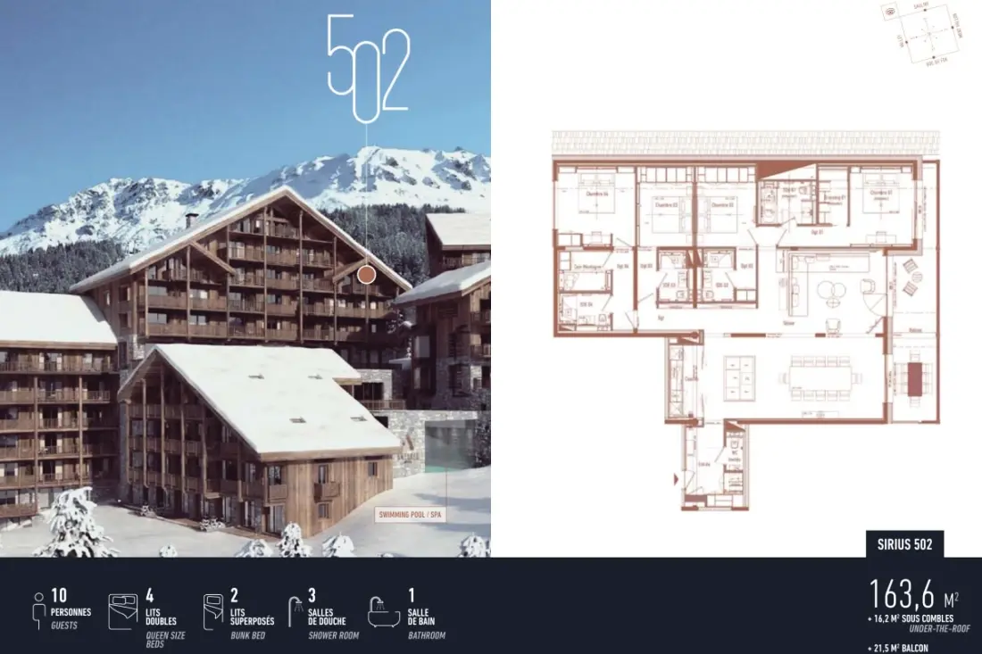 Antares Sirius 502 - Apartman Rooftop tágas sí Kimenet