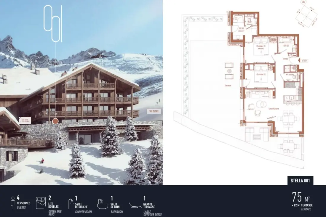 Antares Stella 001 - Ski In/ski Kiadó apartman