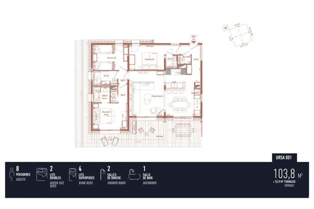 Antares Ursa 001 - Luxus apartman Ski In/ski Kimenet