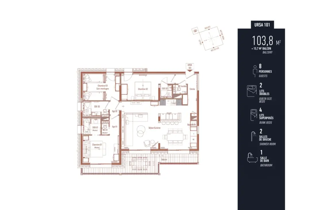 Antares Ursa 101 - Luxus Apartman Ski In/ski Kimenet