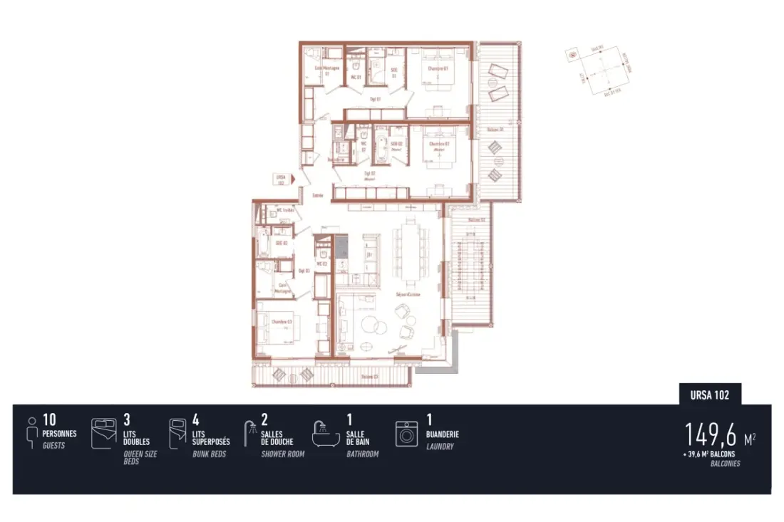 Antares Ursa 102 - Luxus Apartman Ski In/ski Kimenet