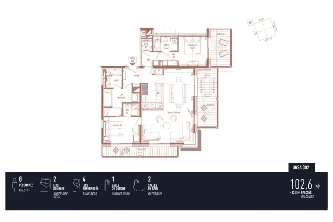 Antares Ursa 302 - Luxury Apartment Ski In/ski Kimenet