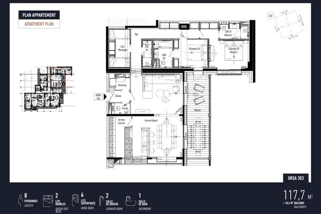 Antares Ursa 303 - Luxury Apartment Ski In/ski Kimenet