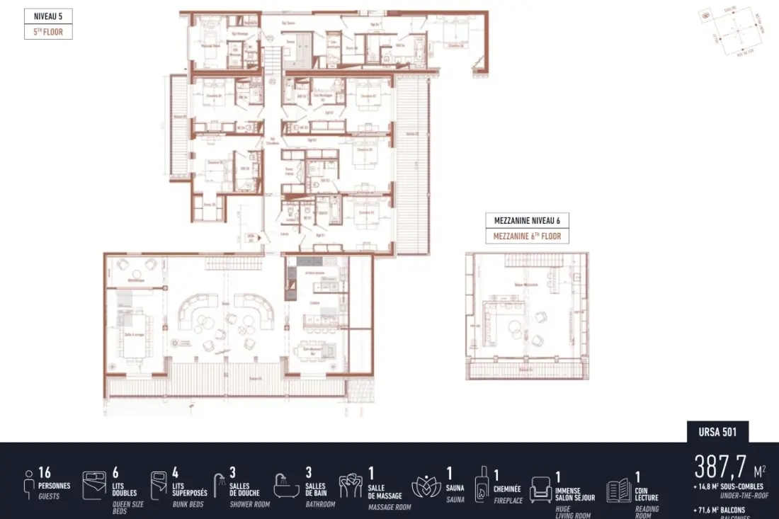 Antares Ursa 501 - Sublime Penthouse Ski In/out