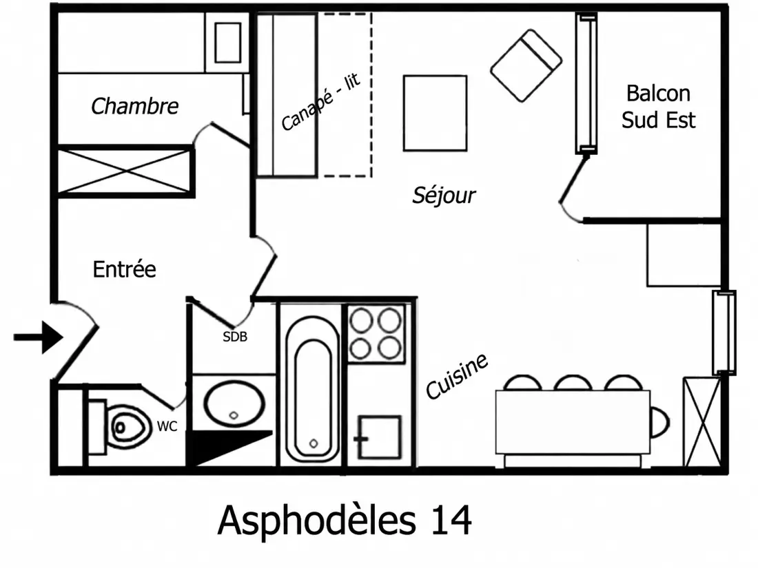 Aszfodelles lakóhely