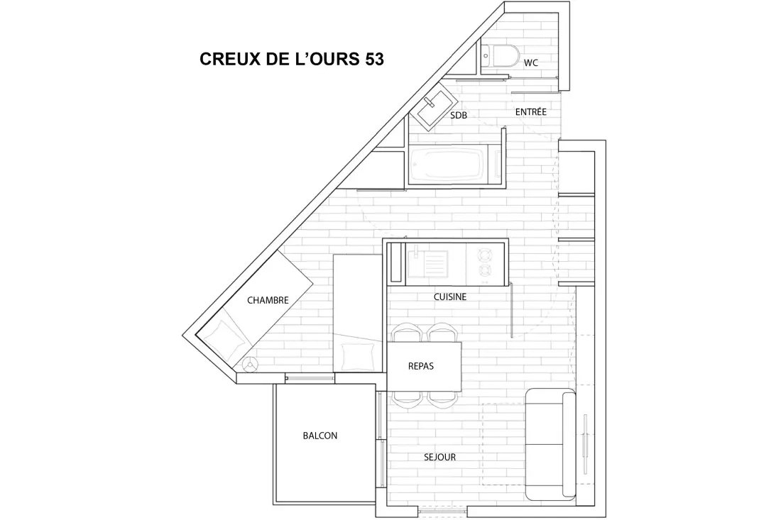 Creux De L medve lakóhely