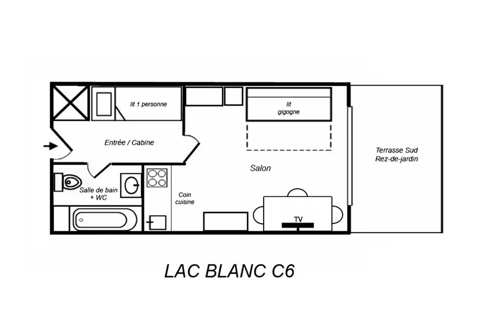 I nærheden af Residence Lac Blanc