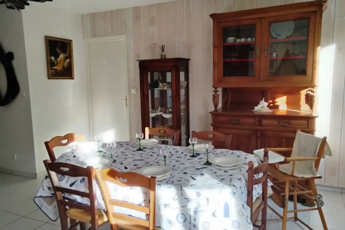 Ház kert közelében a tenger Mesquerben