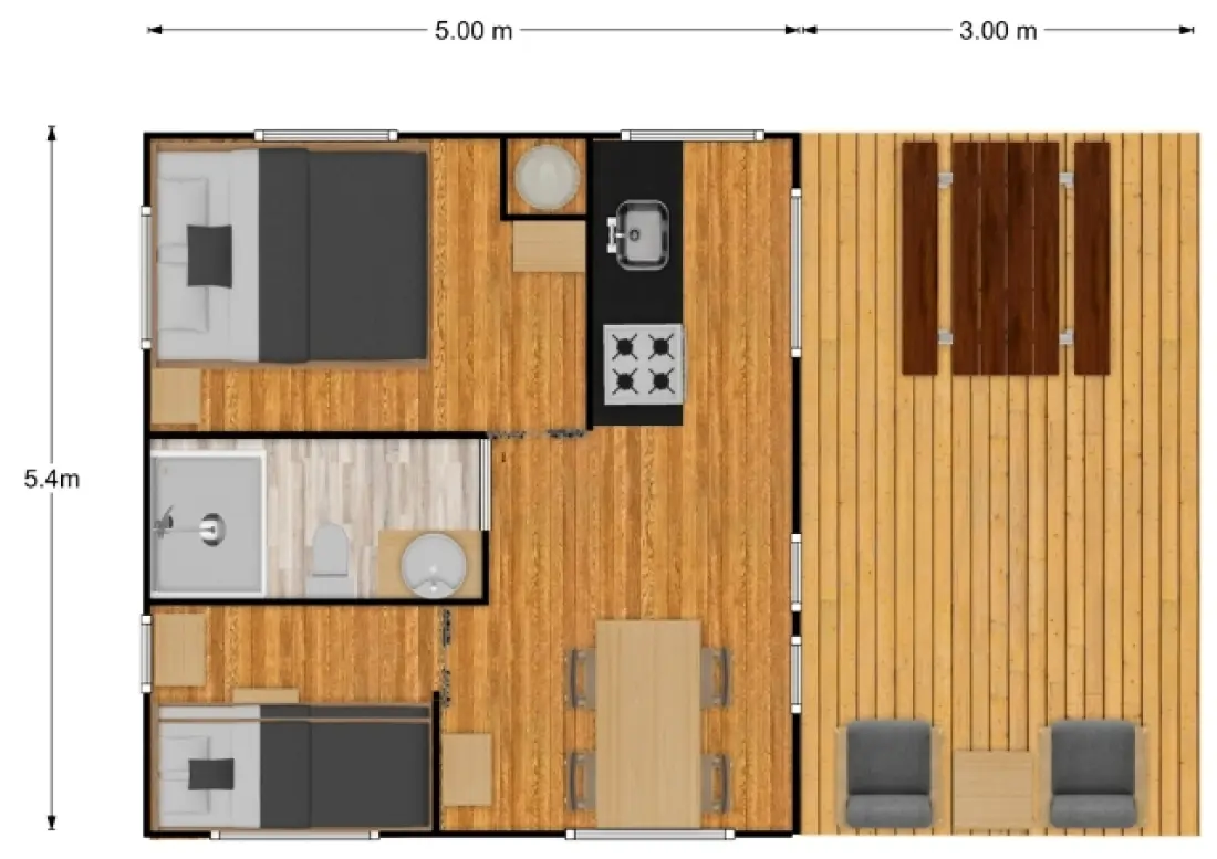 Camping maeva Escapades Millau Plage 4 Sterren★★★★