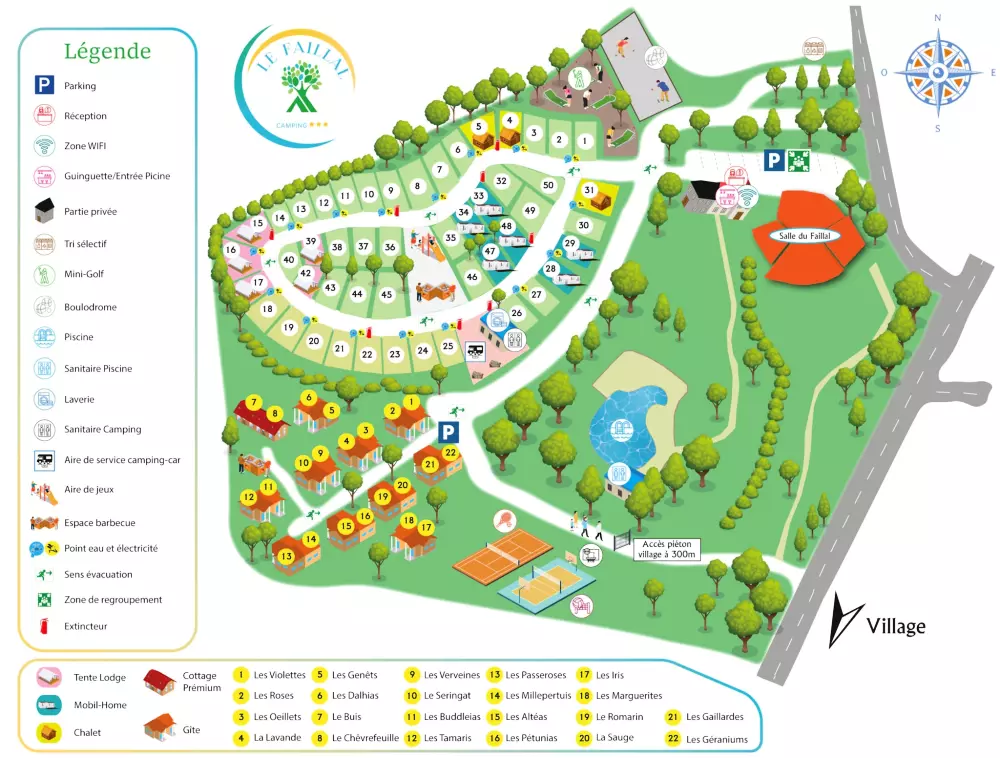 Camping and Gîtes du FAILLAL 3 Stars★★★