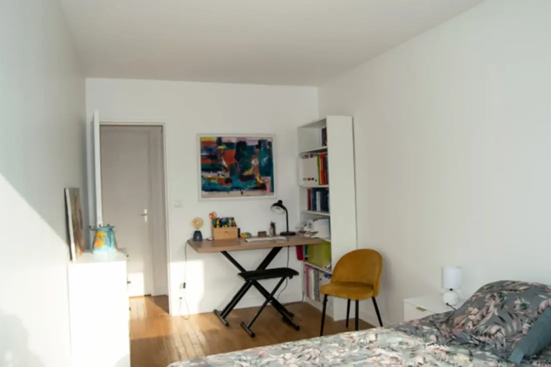 Rustig appartement dichtbij Du Marais, Balkon