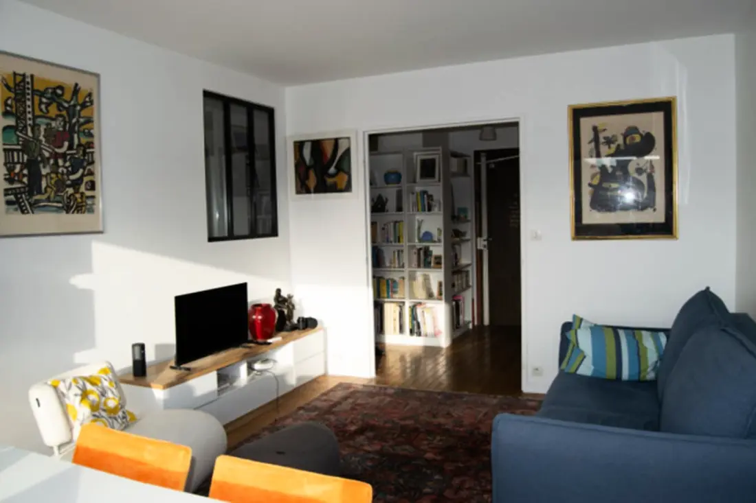Rustig appartement dichtbij Du Marais, Balkon