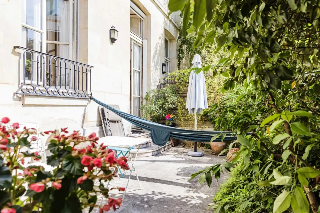 Appartement met tuin dichtbij de Luxemburgse tuinen