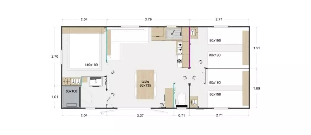 Campingplads maeva Getaways Les Hauts de Port Blanc