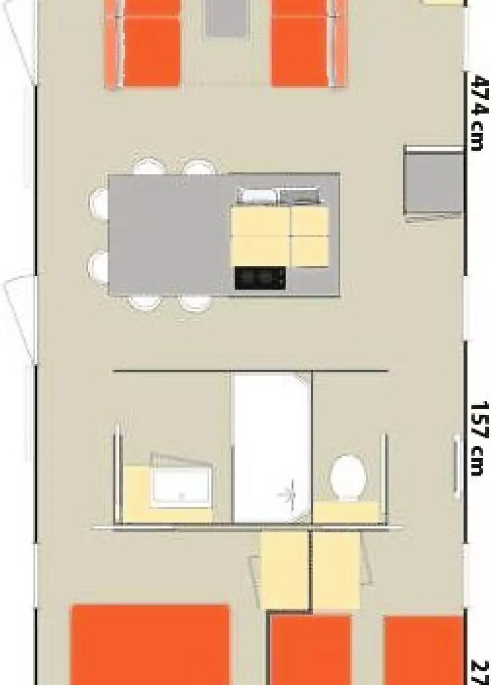Camping Paradis les 2 er ude af stand.