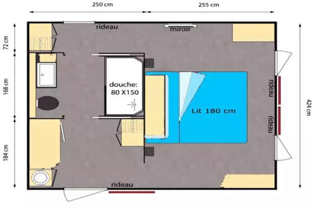 Camping Paradis les 2 er ude af stand.