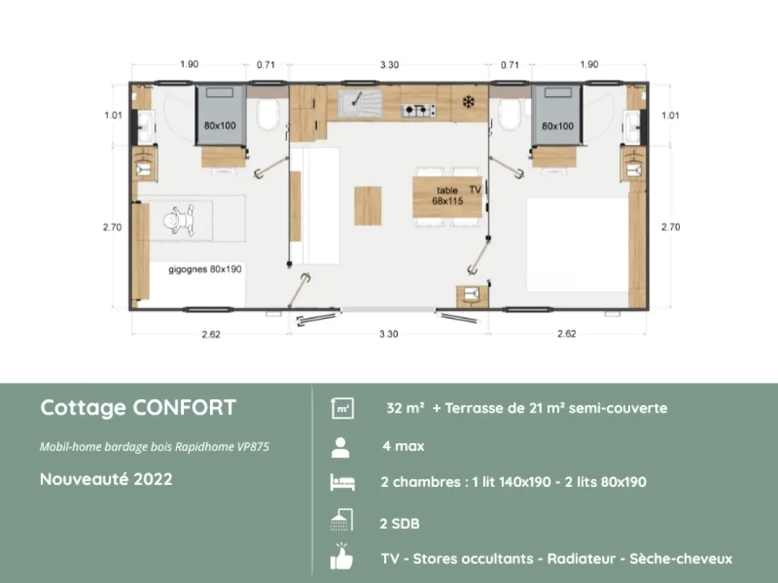 Camping maeva Respire Domaine de Mesqueau 4 Sterren★★★★